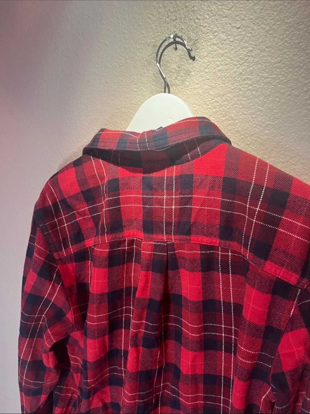 The North Face Men’s Cotton Flannel Shirt Size Small Red Black